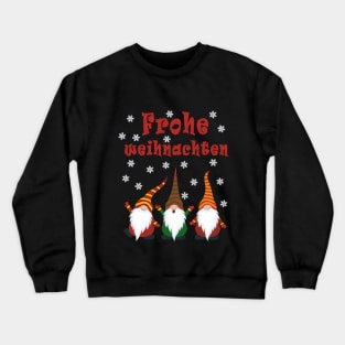 Gnomes Funny Pajama Cute Christmas Gift Frohe Weihnachten Crewneck Sweatshirt